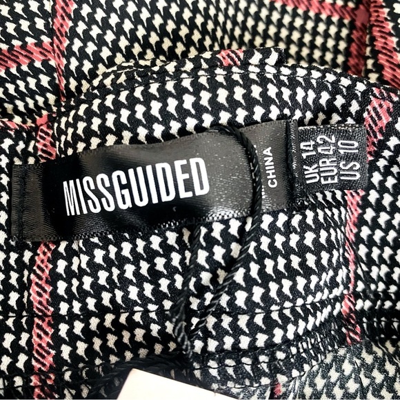 Missguided Houndstooth Check Pinny Playsuit Romper Size 10 - Picture 5 of 6